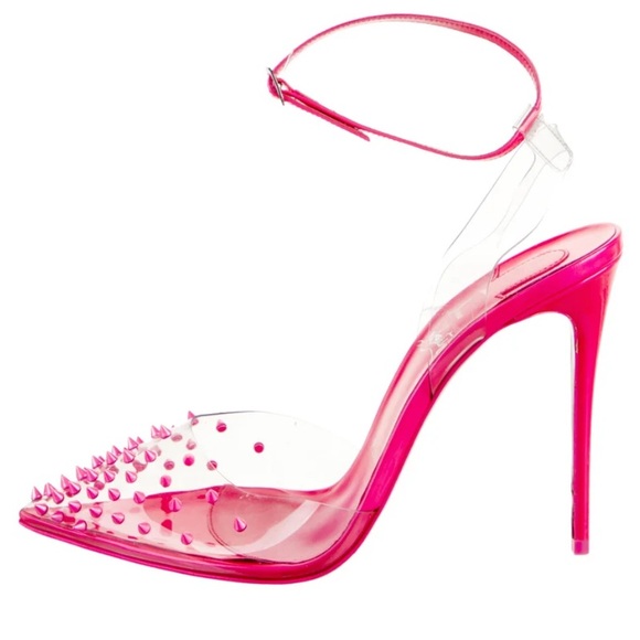 Christian Louboutin Shoes - Christian Louboutin Transparent Pink Spiked Heels